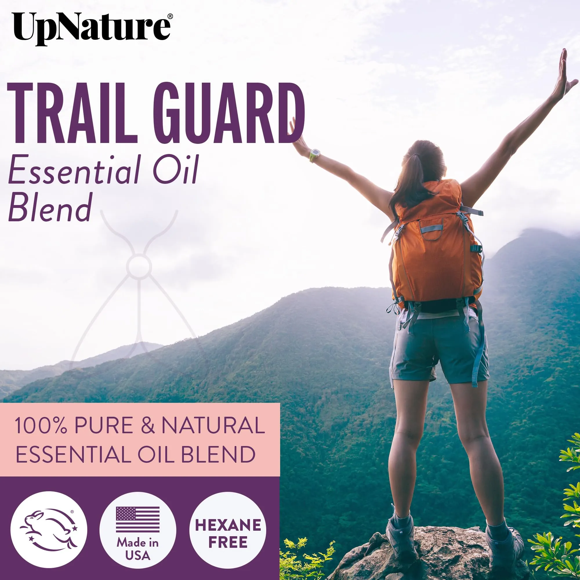 UpNature Trail Guard Essential Oil Blend 2oz - Outdoor & Camping Essentials - with Eucalyptus Essential Oil, Ylang-Ylang