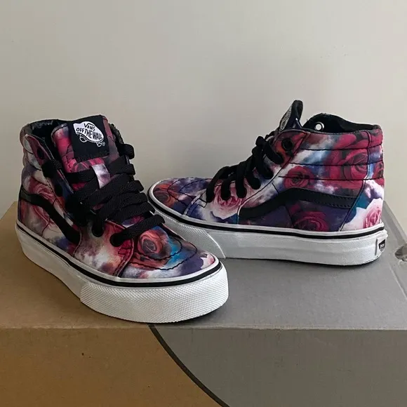 Vans Sk8 Hi Floral Toddler Kids Sneakers - SZ 11 C