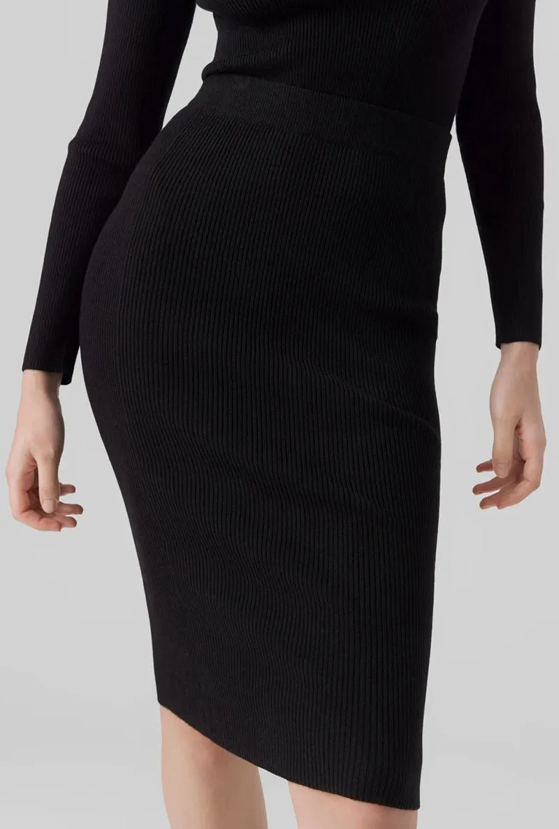 VERO MODA KARIS HW MIDI SKIRT