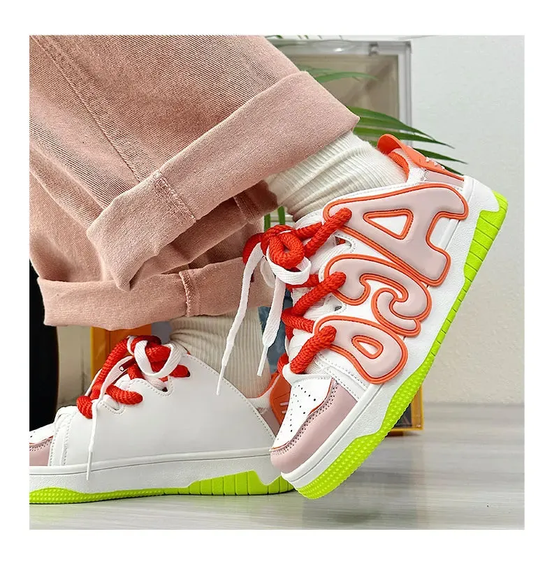 VougeVamp Unisex Skateboard Street Sneakers – High-Quality Hip-Hop Vulcanized Casual Shoes