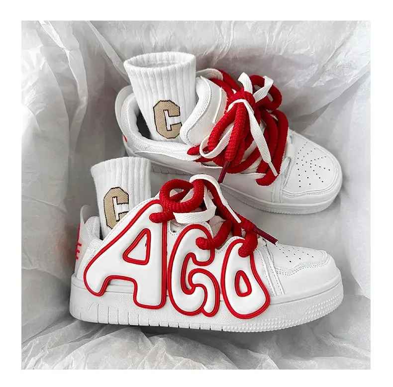 VougeVamp Unisex Skateboard Street Sneakers – High-Quality Hip-Hop Vulcanized Casual Shoes
