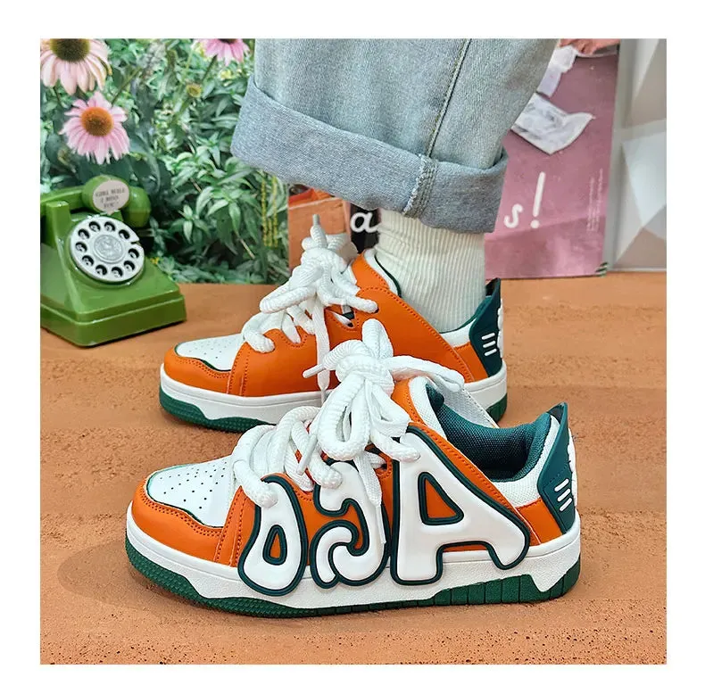 VougeVamp Unisex Skateboard Street Sneakers – High-Quality Hip-Hop Vulcanized Casual Shoes