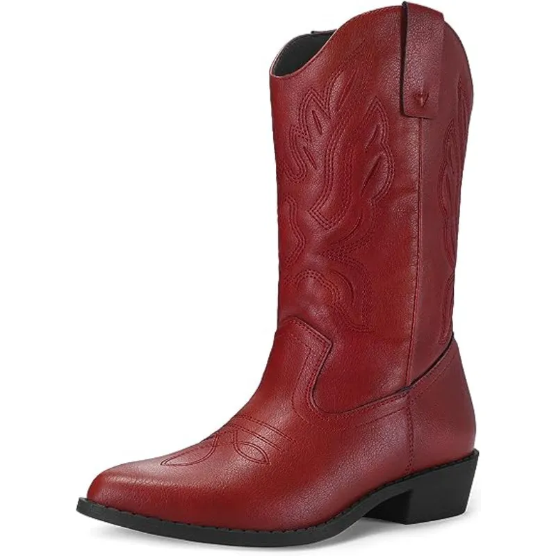 Western Embroidered Pointed Boots