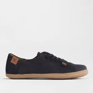 Women's Lace-up Barefoot Shoe with Removable Footbed in Black - 12828